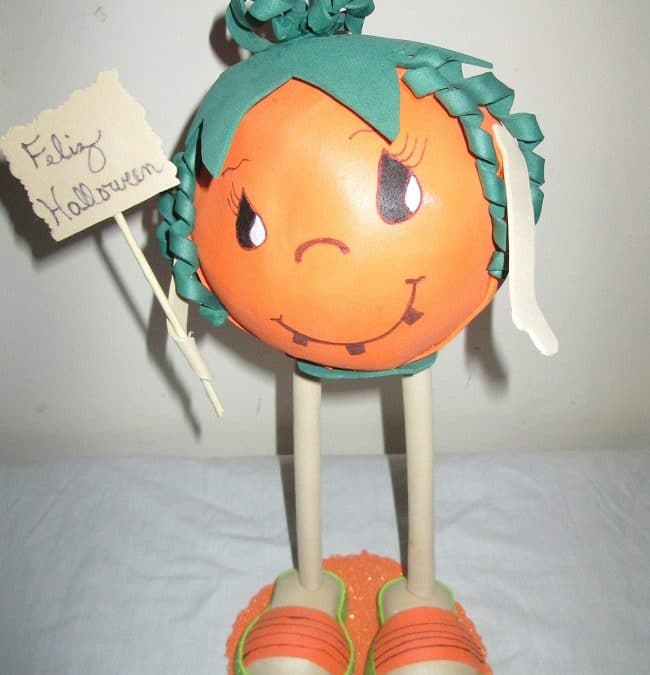 Como hacer fofucha calabaza Halloween