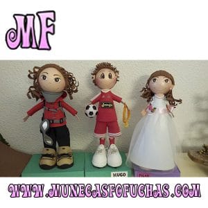 Muñeca Fofucha personalizada tres fofuchas