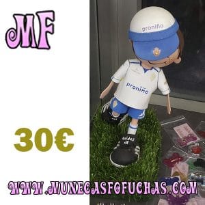 Muñeca fofucha personalizada jugador Zaragoza con gorra