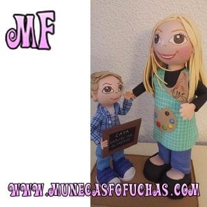 Muñeca Fofucha personalizada 2018 profesora 2