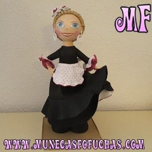Fofufchas personalizadas flamenca vestido negro 2019